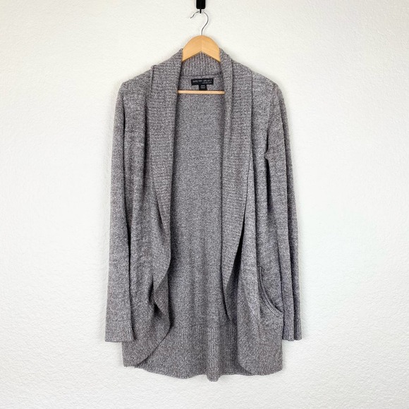 Barefoot Dreams CozyChic Lite Circle Cardigan Brown Taupe - Picture 2 of 7